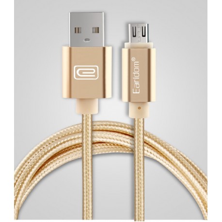 Micro USB kabel Earldom zlaty 1M